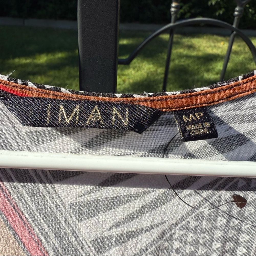IMAN Geometric Print duster - Picture 5 of 7